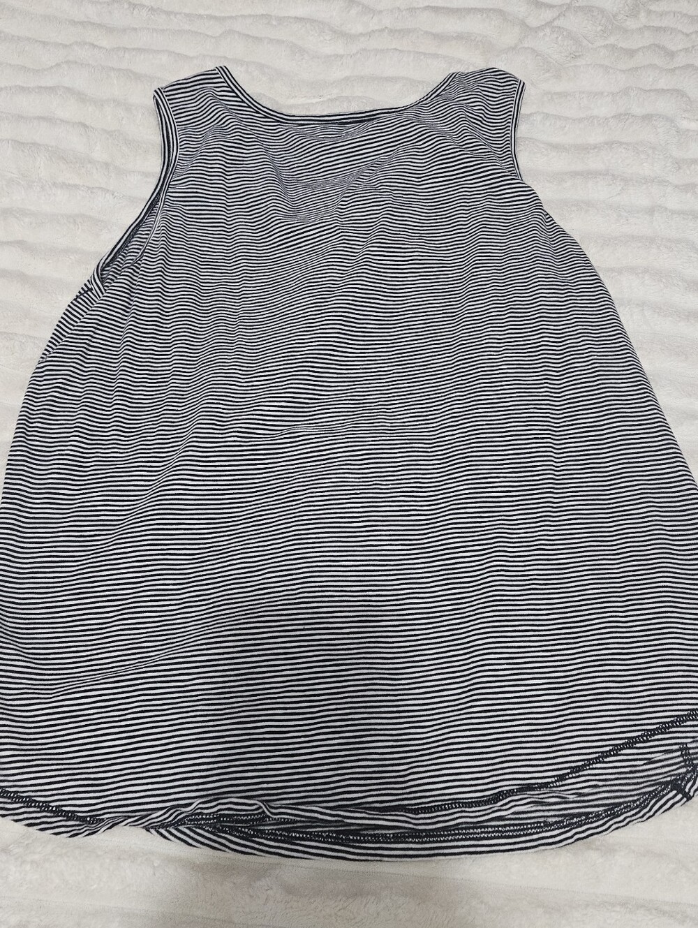 Talbots "Hello Saturday!" Collection Navy Blue & White Striped Tank Top, Size XL - Picture 3 of 3